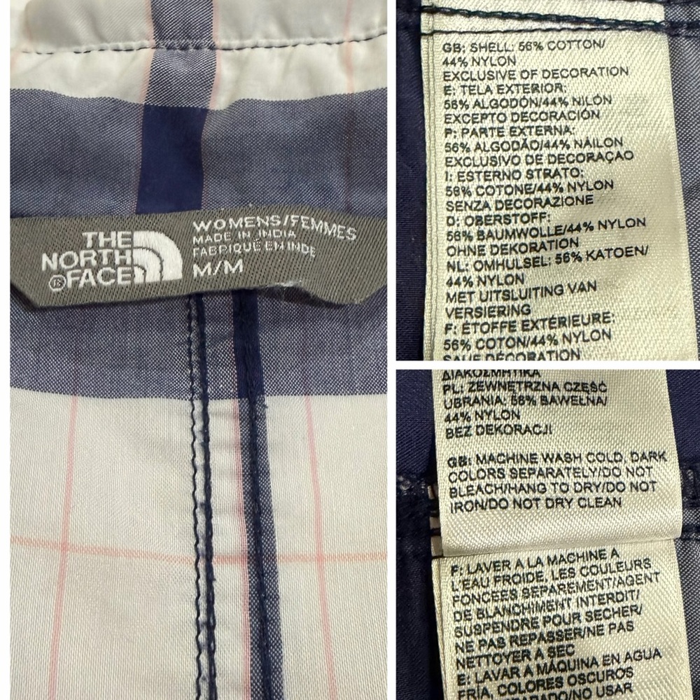 The North Face White Gray Plaid Button-up Shirt Size Medium Lightweight - Picture 13 of 15